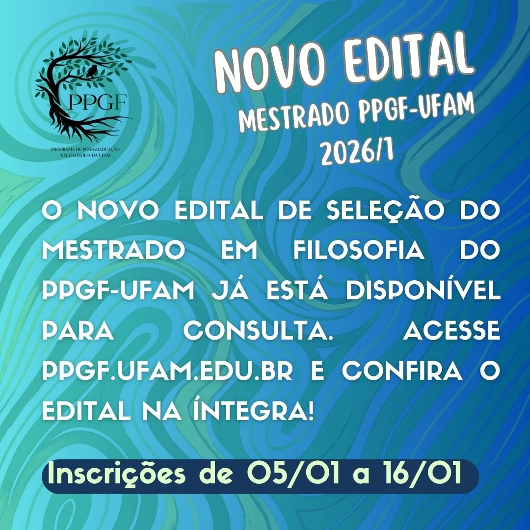 Programa de Pós-Graduação em Filosofia seleciona mestrandos. São ofertadas 19 vagas para 2026