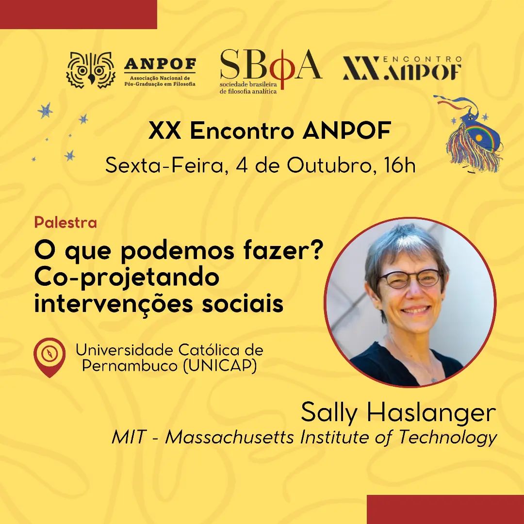 "O que podemos fazer? Co-projetando intervenções sociais" com Sally Haslanger