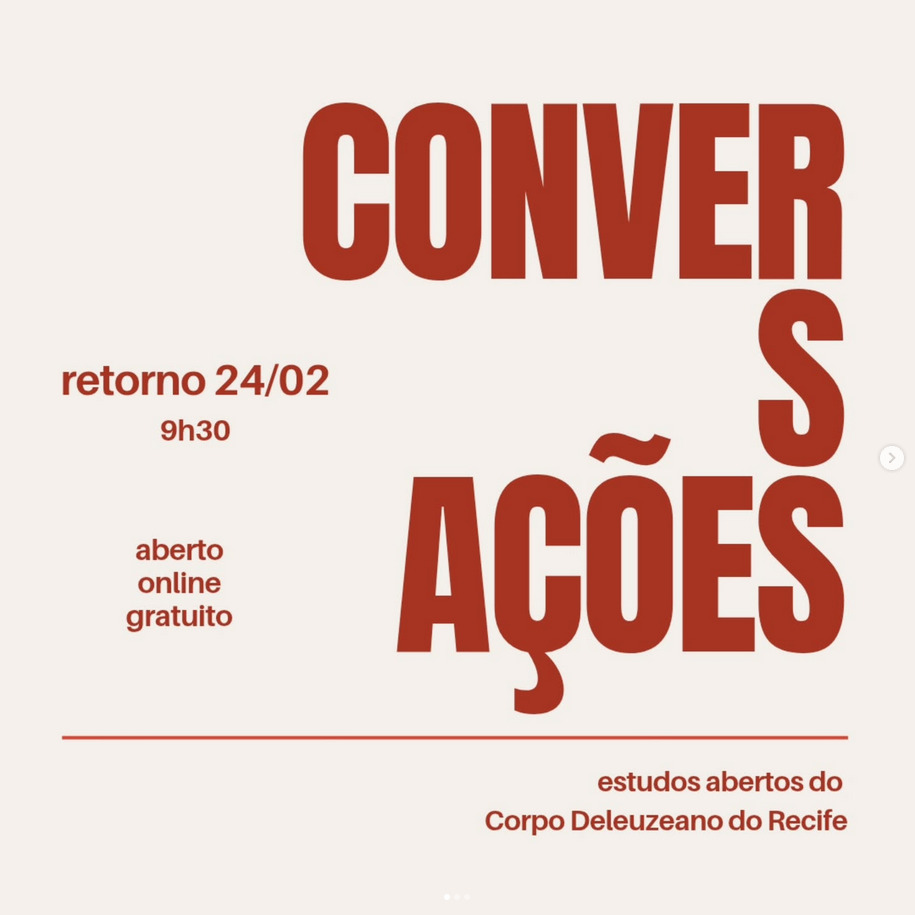 Conversações: estudos abertos do Corpo Deleuzeano do Recife