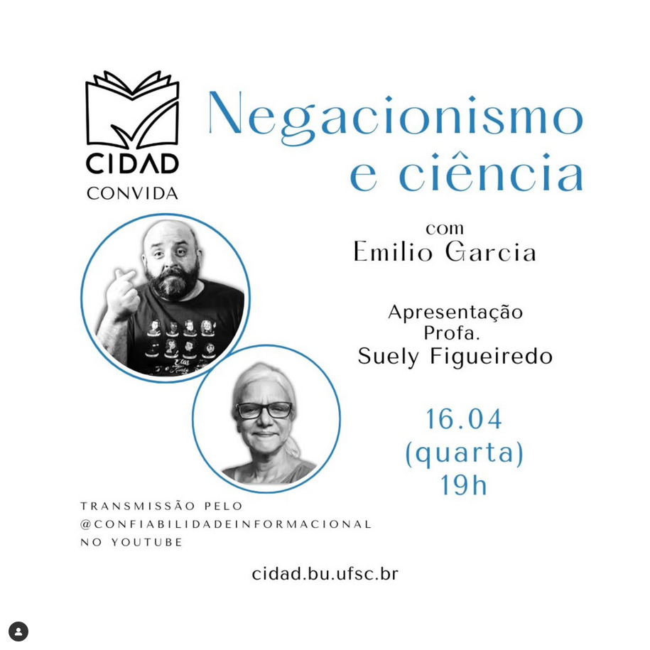 Live "Negacionismo e Ciência" com Emilio Garcia
