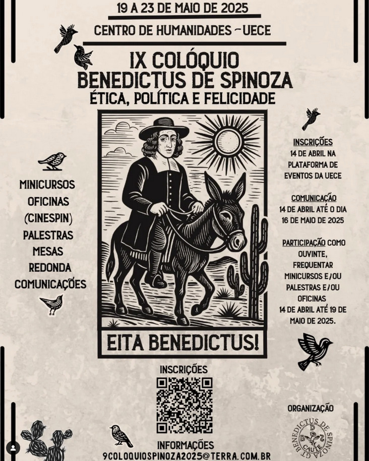 IX Colóquio Benedictus de Spinoza: Ética, política e Felicidade