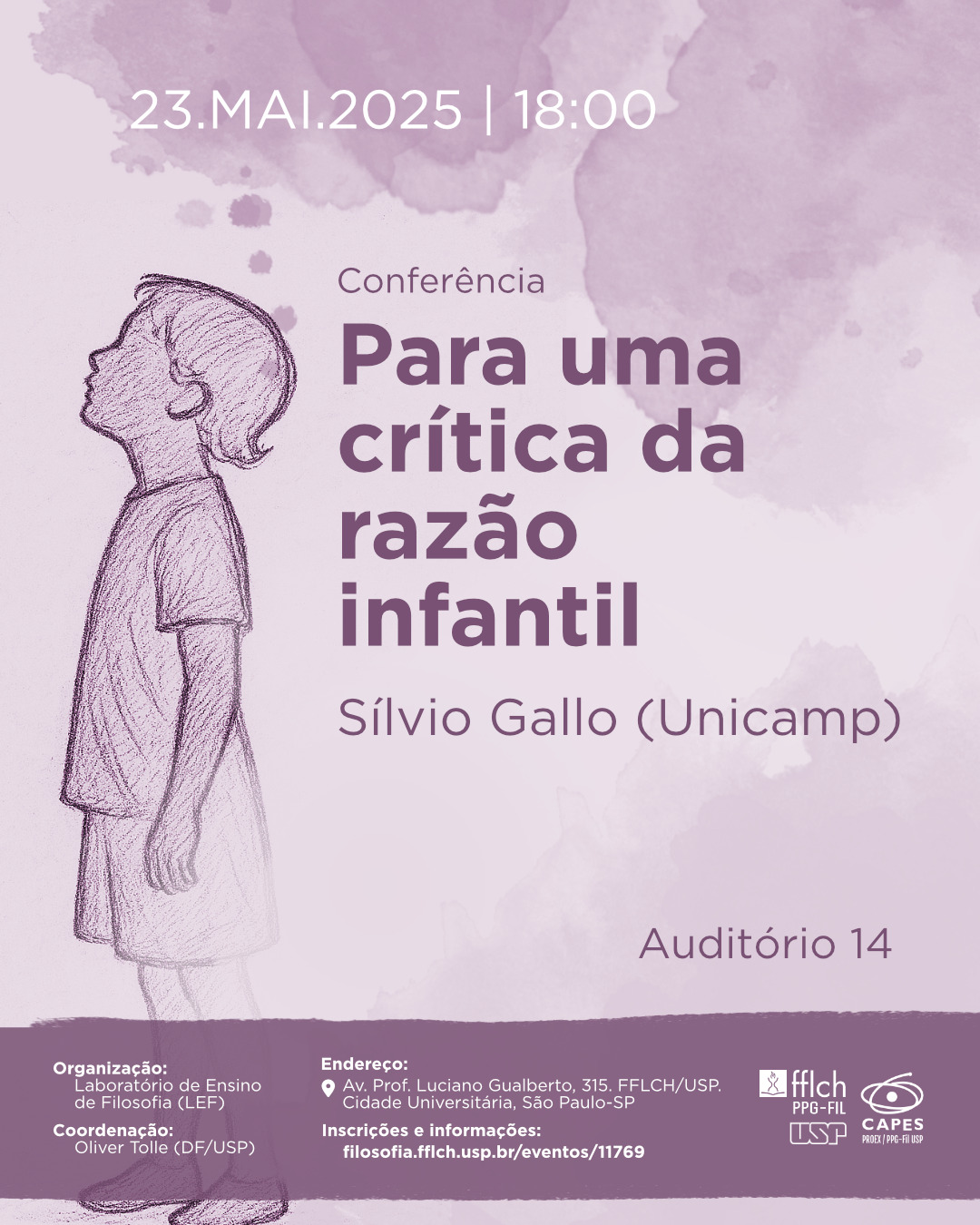 Conferência: Para uma crítica da razão infantil - Sílvio Gallo (Unicamp)