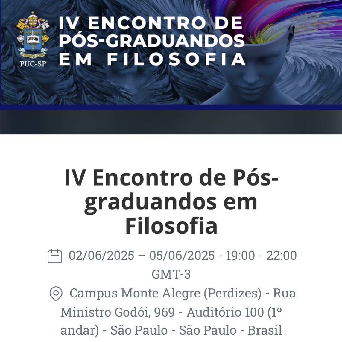 IV Encontro de Pós-Graduação em Filosofia