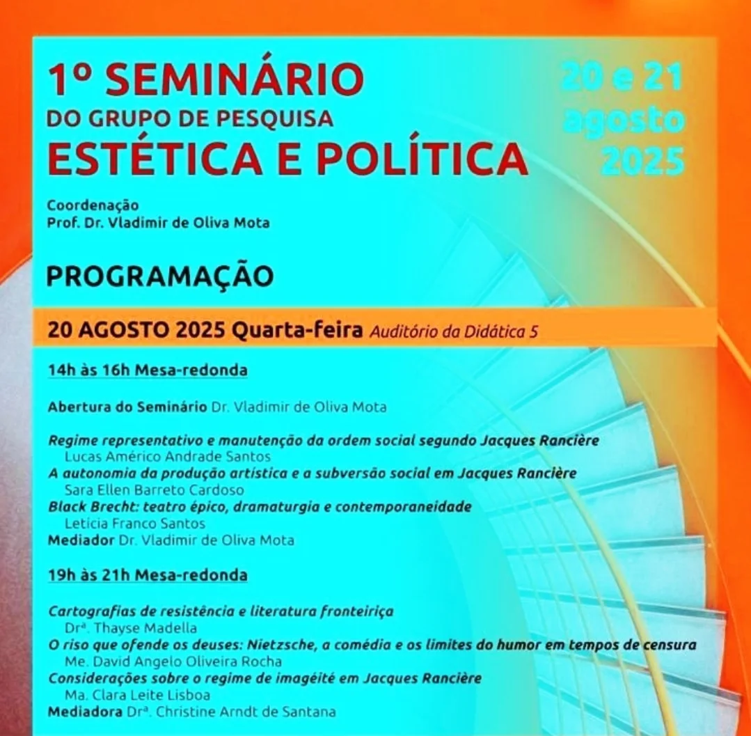 1º Seminário do Grupo de Pesquisa Estética e Política - UFS