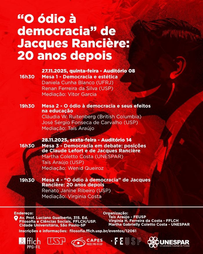 O ódio à democracia de Jacques Rancière: 20 anos depois